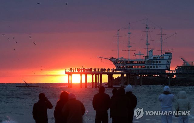 새해 앞둔 정동진 일출