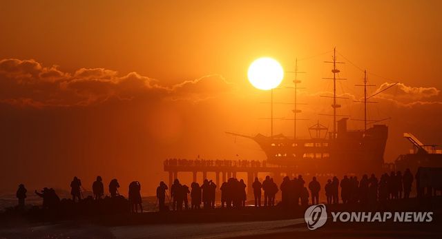 해맞이 명소 정동진 해변
