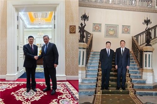 캄보디아(왼쪽)·태국(오른쪽) 총리와 만난 덩시쥔 중국 외교부 아시아사무특사