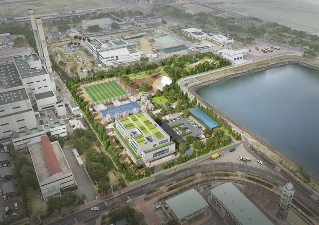 송도 공공하수처리시설 조감도