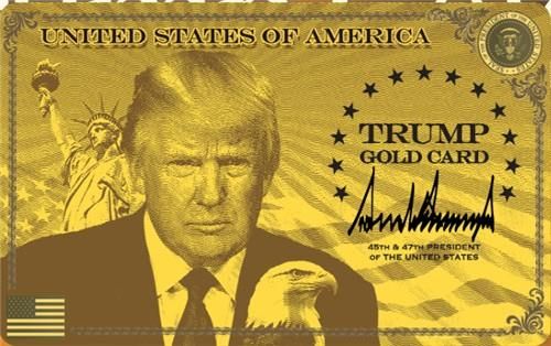 미국 정부 공개 트럼프 골드 카드 도안