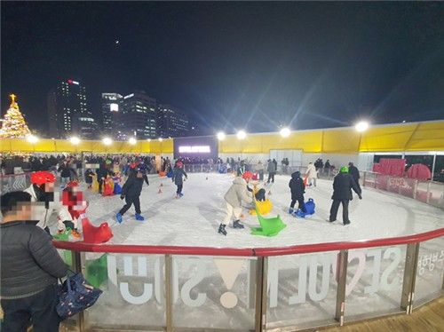 서울광장 스케이트장의 아이용 스케이트장