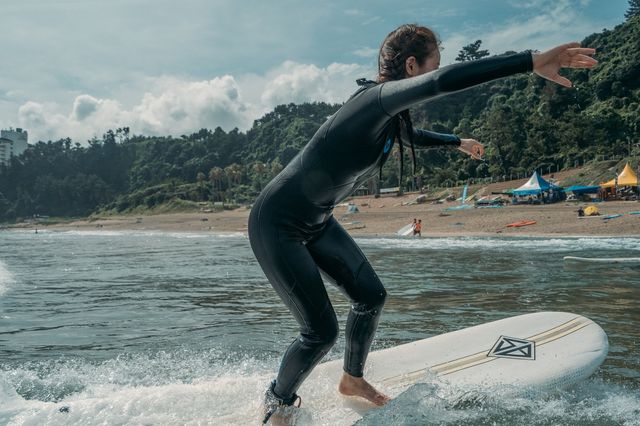 제주 중문해수욕장의 서퍼