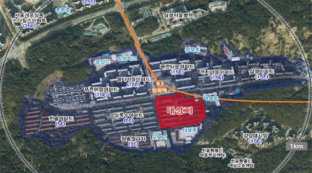 일원동 가람아파트 위치도