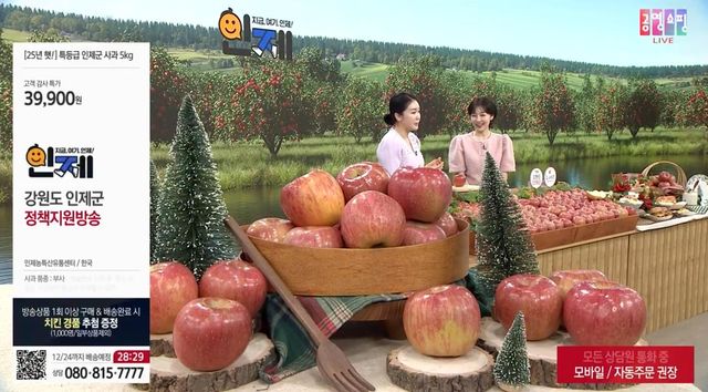 인제 사과 공영홈쇼핑 판매