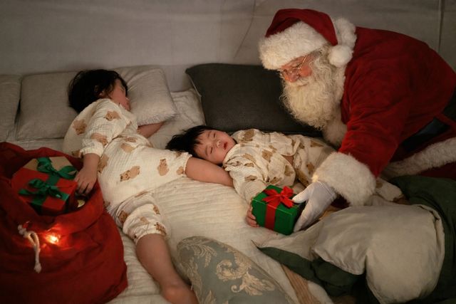 생성형 AI로 제작한 산타 사진