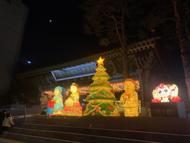 조계사 앞 크리스마스 트리 모양 등