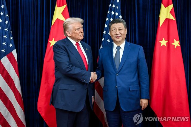 한국에서 만난 트럼프-시진핑