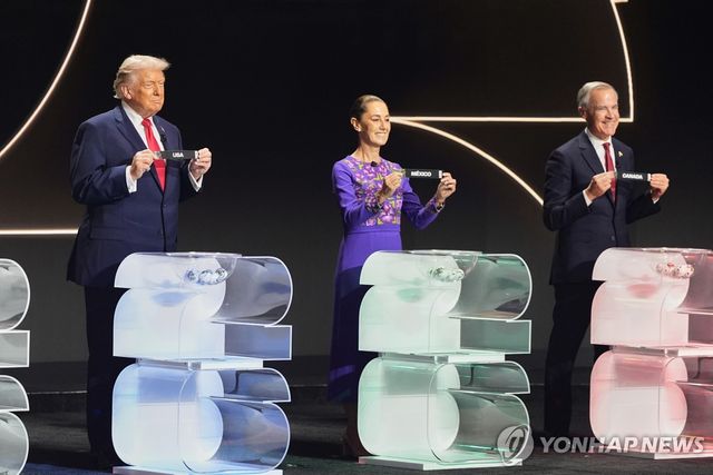 지난 5일 미국 워싱턴DC의 케네디센터에서 열린 북중미 월드컵 조 추첨식