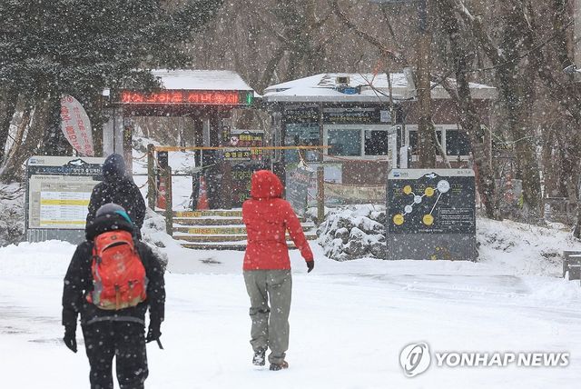 대설특보에 한라산 입산 전면통제