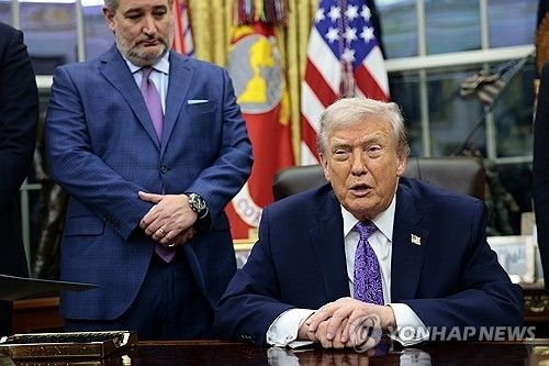 백악관의 트럼프 미국 대통령