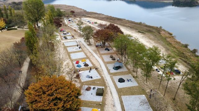 여주 남한강 강천섬 캠핑장