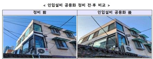 공중케이블 정비 전후 비교