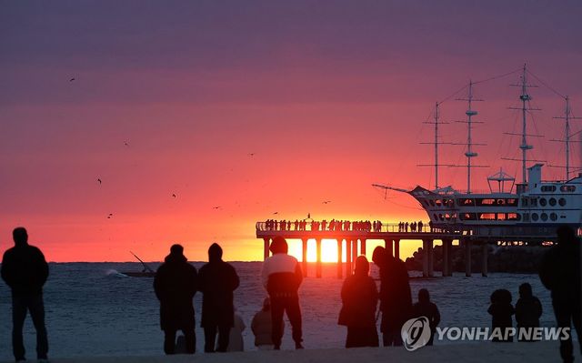 새해 앞둔 정동진 일출