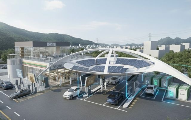 태양광+ESS+전기차 충전 가능 주유소