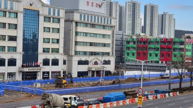 안산시 중앙대로 녹도 정비 사업 현장