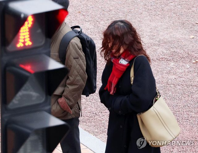 한파에 웅크린 시민