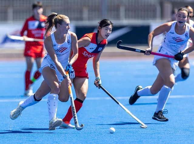 한국과 미국의 경기 모습. 