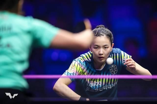 WTT 시리즈에 나선 김나영의 경기 장면