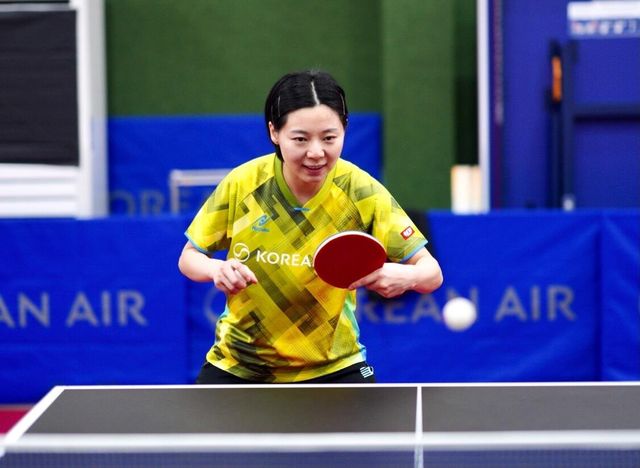 훈련하는 대한항공의 최효주 