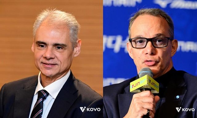 같은 날 사퇴한 레오나르도 KB손보 감독(왼쪽)과 파에스 우리카드 감독