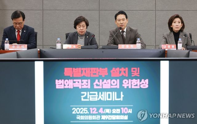 국민의힘 법사위가 연 특별재판부 설치·법왜곡죄 신설 위헌성 세미나