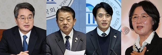 왼쪽부터 김동연·김병주·한준호·추미애