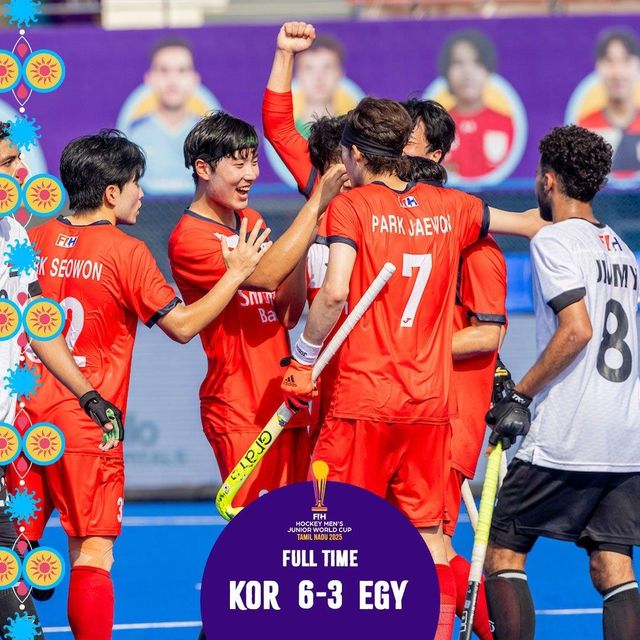 이집트전 승리 후 기뻐하는 한국 선수들. 