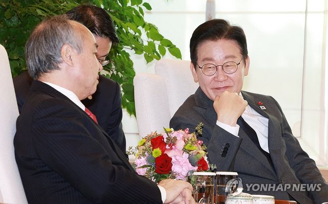 이재명 대통령, 손정의 회장 면담