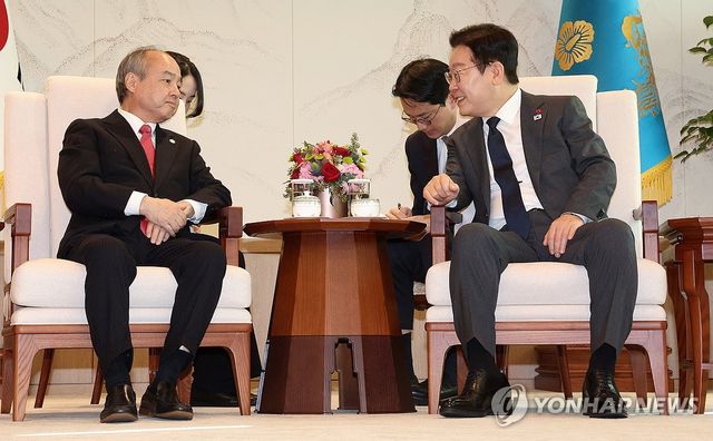 이재명 대통령, 손정의 회장 면담