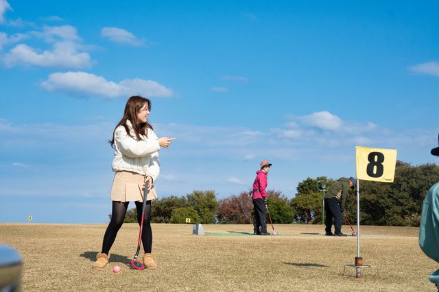 그라운드 골프 체험 [사진/성연재 기자]