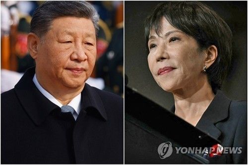 시진핑 중국 국가주석(왼쪽)과 다카이치 사나에 일본 총리