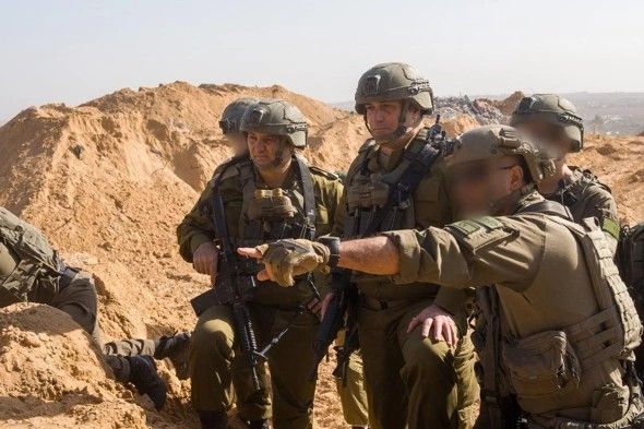 7일(현지시간) 가자지구 시찰하는 에얄 자미르 이스라엘군 참모총장