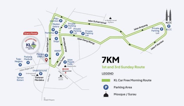 쿠알라룸푸르 '카 프리(car free) 모닝' 코스