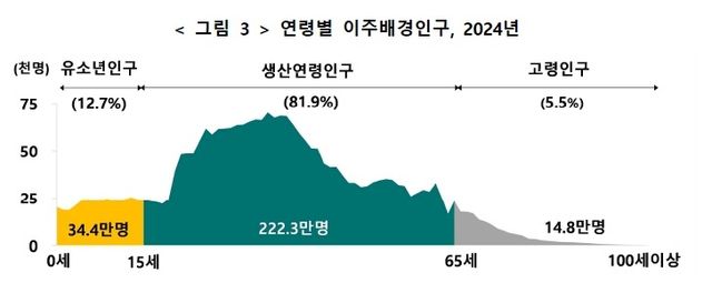 2024년 연령별 이주배경인구 