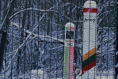 리투아니아-벨라루스 국경 지대 [로이터 연합뉴스 자료사진. 재판매 및 DB 금지] 