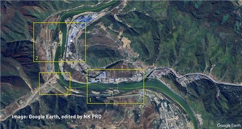 북한 양강도 일대에서 북한과 중국을 연결하는 도강로가 설치된 모습