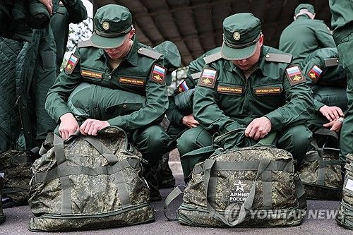 입대하는 러시아 청년들