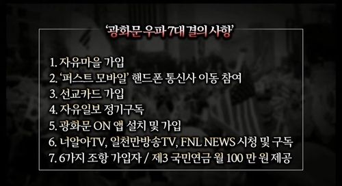 광화문 우파 7대 결의사항