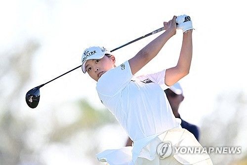 고진영의 티샷.