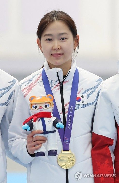 김민선, 금메달 걸고