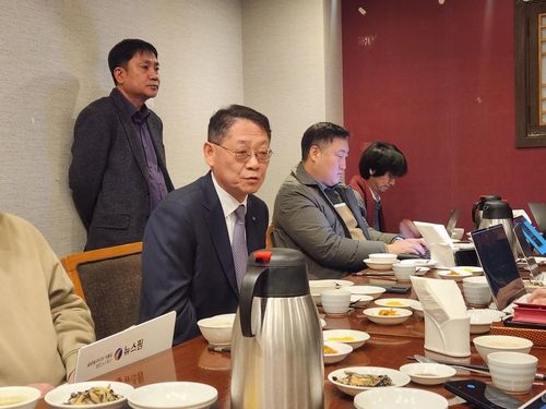 11일 기자간담회 하는 황상하 SH공사 신임 사장