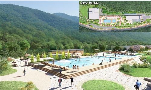 새로운 하수처리장 부지에 들어선 온수시설