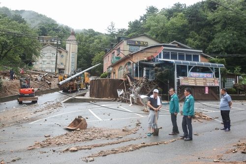 지난해 7월 서천 호우피해 현장