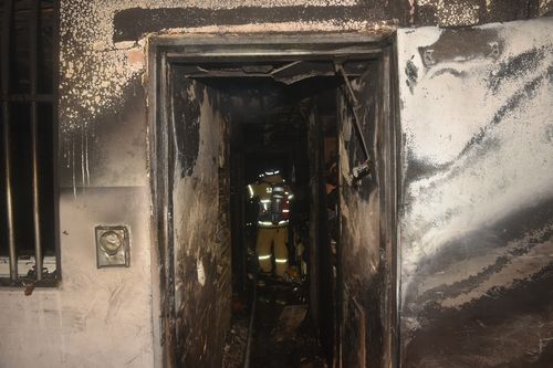 12일 서울 강남구 수서동 아파트 화재 현장