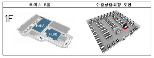 일렉스 코리아 행사장 및 수출상담회장 도면