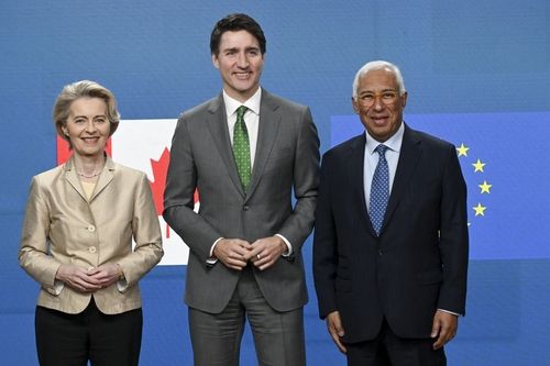 EU 지도부, 캐나다 총리와 회동