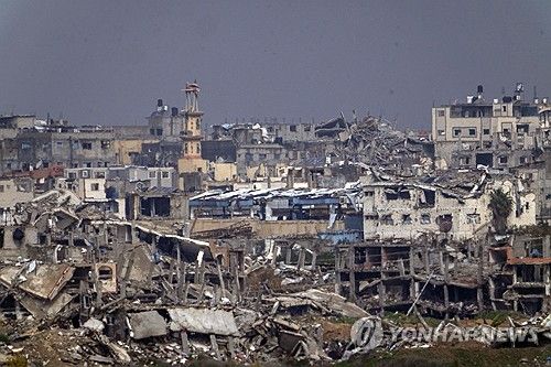 무너진 가자지구 건물