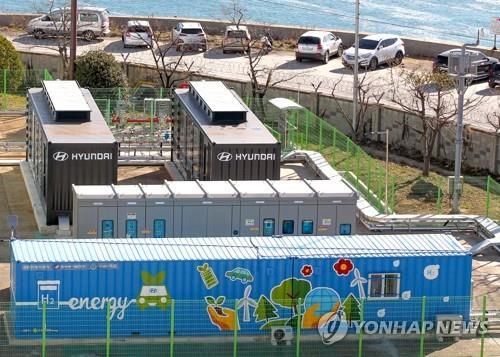 울산 화력발전소의 현대차 수소연료전지 발전 시스템