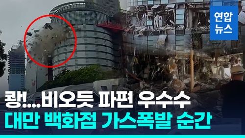 [영상] 대만 백화점서 쾅!…블랙박스에 포착된 가스폭발 순간 - 2